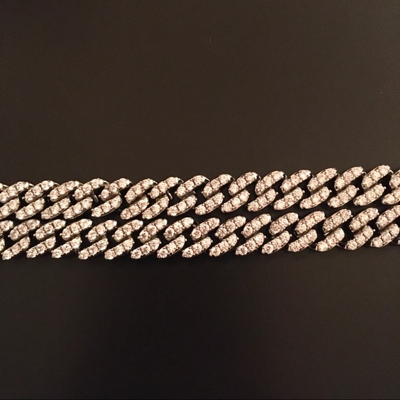 Stainless Steel Diamond Miami Cuban 20in 8mm - Picture 3 of 5